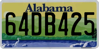 AL license plate 64DB425