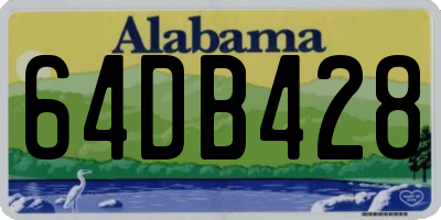AL license plate 64DB428