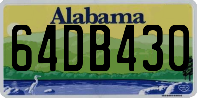 AL license plate 64DB430
