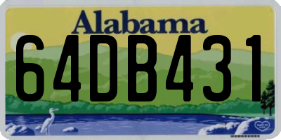 AL license plate 64DB431