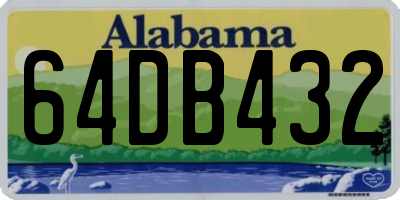 AL license plate 64DB432