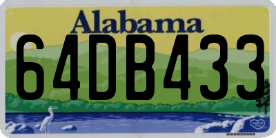 AL license plate 64DB433
