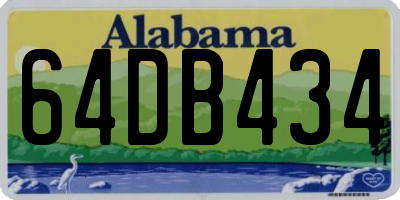 AL license plate 64DB434