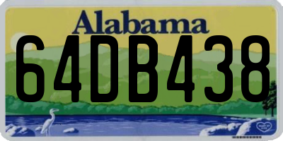 AL license plate 64DB438