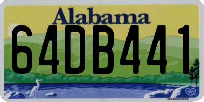 AL license plate 64DB441