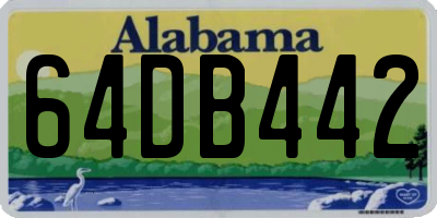 AL license plate 64DB442