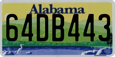 AL license plate 64DB443