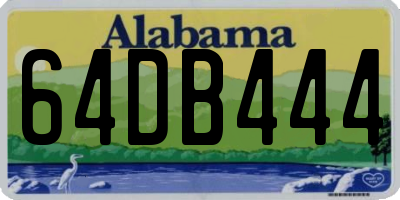 AL license plate 64DB444