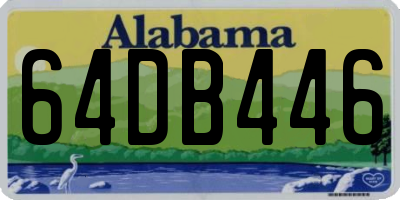 AL license plate 64DB446