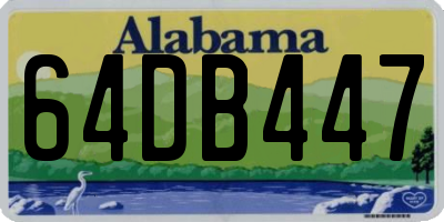 AL license plate 64DB447