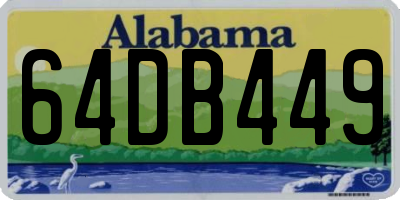 AL license plate 64DB449