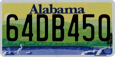 AL license plate 64DB450