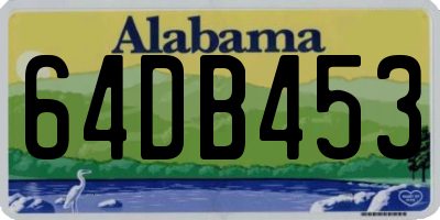 AL license plate 64DB453