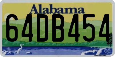 AL license plate 64DB454