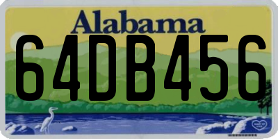 AL license plate 64DB456
