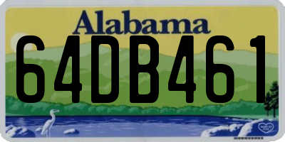 AL license plate 64DB461