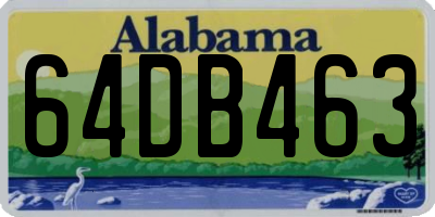 AL license plate 64DB463
