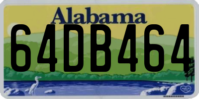AL license plate 64DB464
