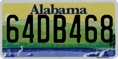 AL license plate 64DB468