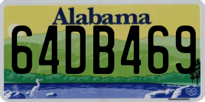AL license plate 64DB469