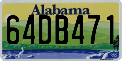 AL license plate 64DB471