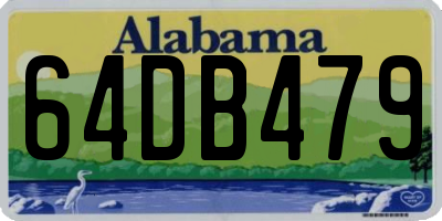 AL license plate 64DB479