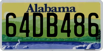 AL license plate 64DB486