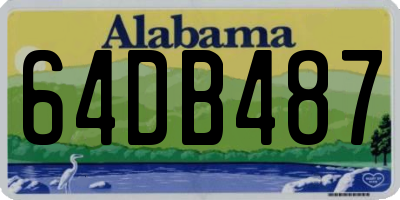 AL license plate 64DB487
