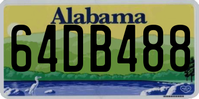 AL license plate 64DB488