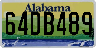 AL license plate 64DB489
