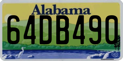 AL license plate 64DB490