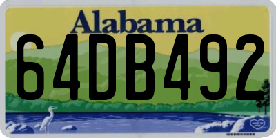 AL license plate 64DB492