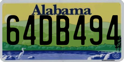 AL license plate 64DB494