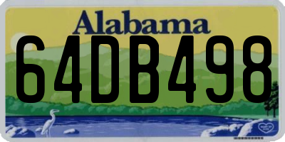 AL license plate 64DB498