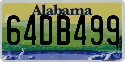 AL license plate 64DB499