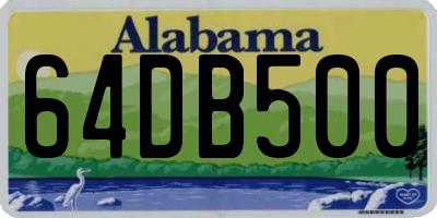 AL license plate 64DB500