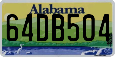 AL license plate 64DB504