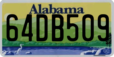 AL license plate 64DB509