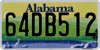 AL license plate 64DB512