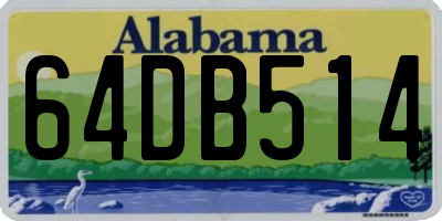 AL license plate 64DB514