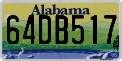 AL license plate 64DB517