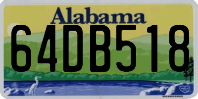 AL license plate 64DB518