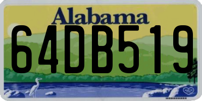 AL license plate 64DB519