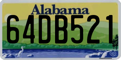AL license plate 64DB521