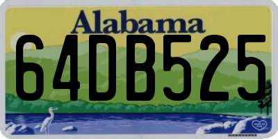AL license plate 64DB525