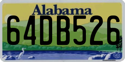 AL license plate 64DB526