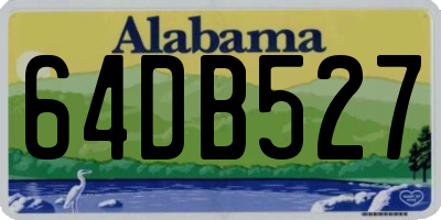 AL license plate 64DB527