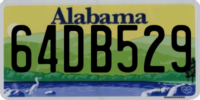 AL license plate 64DB529