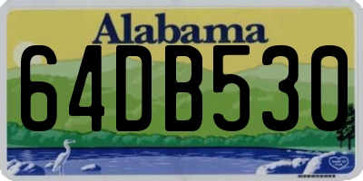 AL license plate 64DB530