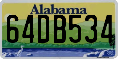 AL license plate 64DB534